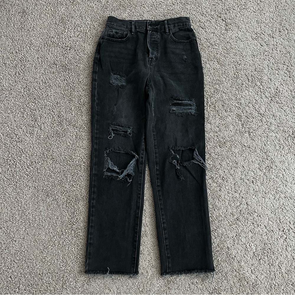 Pacsun High Rise Straight Distressed Button Fly Womens 25